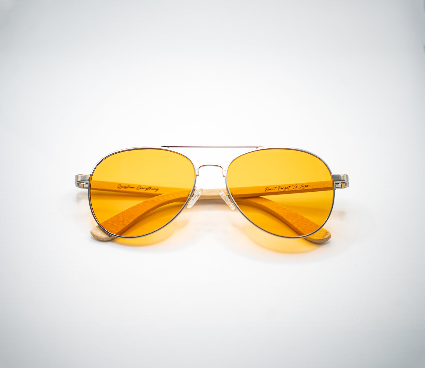 Pounders Quest Orange-Tinted Blue Light Blocker Glasses – Premium Wooden Case Included